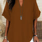 🔥Women's Plain Short Sleeve Blouse, Casual Solid Color Top for Daily Wear, Ladies Clothes for All Seasons