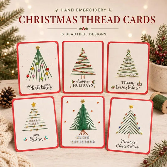 🎄🧵 CHRISTMAS SALE – 50% OFF! Merry & Bright Christmas DIY Kit (6 pcs) ✨