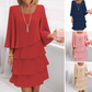 💃Vacation Sale 49% OFF💃Women's Tiered Ruffle Dress with Flared Sleeves