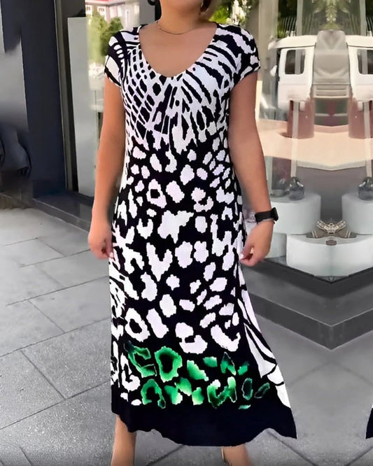 💥Last Day Special Sale 50% OFF💝✨Casual Printed Short Sleeve Dress
