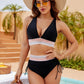 ⭐Summer Sale 49% OFF⭐High Waisted Tummy Control Color Block Bikini Sets