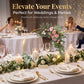 💐BUY 2 GET 1 FREE +  50% OFF!🎀Gold Metal Floral Hoop Centerpiece with Wooden Stand