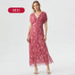 ⏳Time-limited Special⏰ Women's Off-the-Shoulder V-Neck Printed Dress