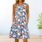💖LAST DAY SALE 50% OFF💖Summer Printed V-Neck Sleeveless Beach Dress