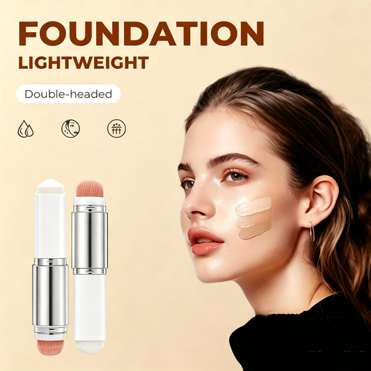 🎁 Last Day 50% OFF! Buy 1 Get 1 Free 🎉 Cover Cream Stick V w/ Detachable Brush - Korean Skin Care Color-Changing Foundation Stick with Collagen Capsules