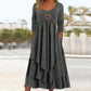 Elegant A-line Long Dress With Pockets For Ladies