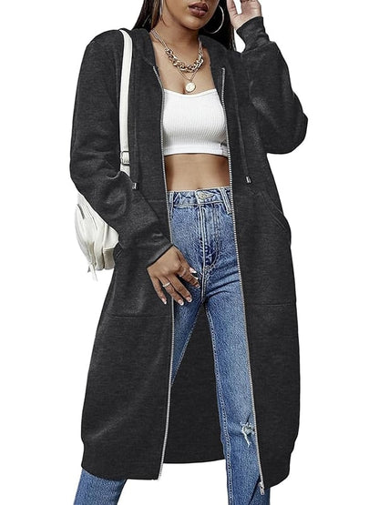 🔥Hot Sale🔥Early Autumn Women Casual Zip up Fleece Hoodies🍂