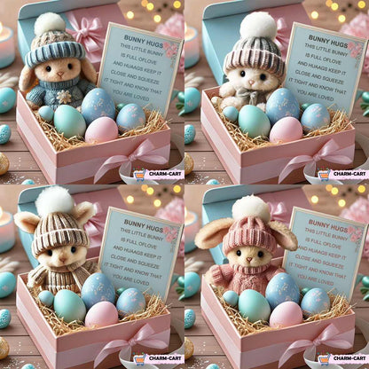 🐇Easter Promotion : BUY 3 GET 1 FREE!!🔥Handmade Lucky Comfort Bunny (with warm text card)🎁