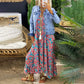 Loose Long Printed Bohemian Dress