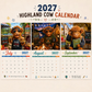 ⏰LAST DAY SALE ONLY ￡7.99!!🔥2027 Funny Highland Cow Wall Calendar | A4 Hanging Calendar