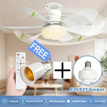 ⏳Limited-time Special Price:£ 16.99!!🔥SmartBreez™ 40W LED Ceiling Fan Light – 20.5” Ultra-Quiet with Remote 🎯 | E27 + FREE B22 Adapter 🔌 | For Bedroom 😴, Kitchen 👩‍🍳 & Garage 🛠️ – UK Ready! 🇬🇧