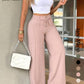 ⏳Last Day Sale Only ￡15.99!!👖💥Women's High-Waisted Straight Leg Trousers – Front seam & elastic back – Versatile, comfortable & perfect for office or casual wear✨🌸