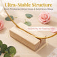 💐BUY 2 GET 1 FREE +  50% OFF!🎀Gold Metal Floral Hoop Centerpiece with Wooden Stand