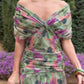 ⏳Time-limited Special⏰ Women's Off-the-Shoulder V-Neck Printed Dress