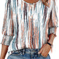 Women Dressy Casual 3/4 Length Sleeve Blouses with Smocked Cuffs