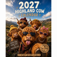 ⏰LAST DAY SALE ONLY ￡7.99!!🔥2027 Funny Highland Cow Wall Calendar | A4 Hanging Calendar