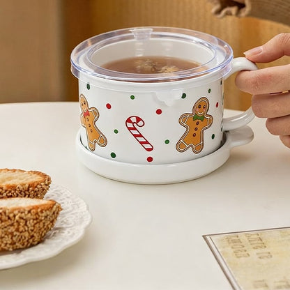 🎅Christmas New🎅25-oz Mug Meals w/ Lid-its