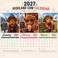 ⏰LAST DAY SALE ONLY ￡7.99!!🔥2027 Funny Highland Cow Wall Calendar | A4 Hanging Calendar