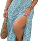 💃Summer Hot Sale-49% OFF💗Plus Size Split Floral Print Boho Maxi Dress