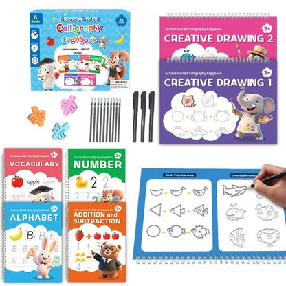 🔥 50% OFF!! ✍️ Magic Grooved Copybook Writing Practice Set – Reusable, Fun & Helps Improve Handwriting 📚✨