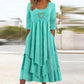 Elegant A-line Long Dress With Pockets For Ladies