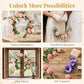 💐BUY 2 GET 1 FREE +  50% OFF!🎀Gold Metal Floral Hoop Centerpiece with Wooden Stand