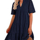 💥Last Day Special Sale 49% OFF💃Women's Elegant Hollow Out Lace Ruffle Casual Mini Dress