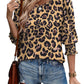 Women Dressy Casual 3/4 Length Sleeve Blouses with Smocked Cuffs