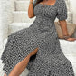 💃Summer Hot Sale-49% OFF💗Plus Size Split Floral Print Boho Maxi Dress