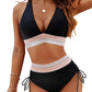 ⭐Summer Sale 49% OFF⭐High Waisted Tummy Control Color Block Bikini Sets