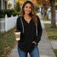 💖2026 Autumn’s Sale 70% OFF✨🍂Easy Everyday Comfort | Women's Plaid Hooded Drawstring V-Neck Shirt