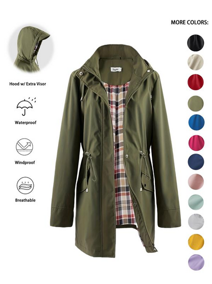 🔥 FLASH SALE! 50% OFF! 🧥💦Womens Chic. Lightweight. Waterproof Jacket🍃-Unleash Style and Durability in Any Storm!
