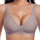 🎅Christmas Sale 60% Off💕 Jelly Wireless Womens Comfortable Wireless Bras Push Up Bralettes Seamless Tshirts Bras Deep V Everyday Bras