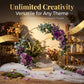 💐BUY 2 GET 1 FREE +  50% OFF!🎀Gold Metal Floral Hoop Centerpiece with Wooden Stand