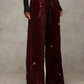 💖LAST DAY SALE 50% OFF🥰Women's Sequin Sparkle Wide Leg Pants with Elastic Waistband