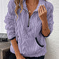 🔥 LAST DAY SALE – 50% OFF!! ☀️ Half-Zip Fuzzy Sweatshirt 🍂 | Cloud-Soft + Roomy Pockets – Comfy Daily/Lounge