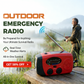 ⏳LAST DAY SALE ONLY￡19.99!🔥Multifunctional Portable Solar Emergency Radio 📻– Power Bank, Hand Crank & Weather Alert for Outdoor & Crisis Preparedness🔦