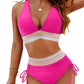 ⭐Summer Sale 49% OFF⭐High Waisted Tummy Control Color Block Bikini Sets