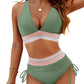 ⭐Summer Sale 49% OFF⭐High Waisted Tummy Control Color Block Bikini Sets