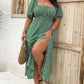 💃Summer Hot Sale-49% OFF💗Plus Size Split Floral Print Boho Maxi Dress