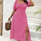 💃Summer Hot Sale-49% OFF💗Plus Size Split Floral Print Boho Maxi Dress