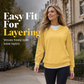 💖2026 Autumn’s Sale 70% OFF✨🍂Women's Hoodless V-neck Sweatshirt With Kangaroo Pocket Longsleeve Oversized Casual Style Shirt