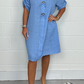 2024 New plus size button up tunic dress