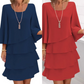 💃Vacation Sale 49% OFF💃Women's Tiered Ruffle Dress with Flared Sleeves