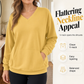 💖2026 Autumn’s Sale 70% OFF✨🍂Women's Hoodless V-neck Sweatshirt With Kangaroo Pocket Longsleeve Oversized Casual Style Shirt