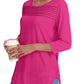 🔥🔥 2025 Women's 3/4 Length Sleeve Top Pleated Front T-Shirt