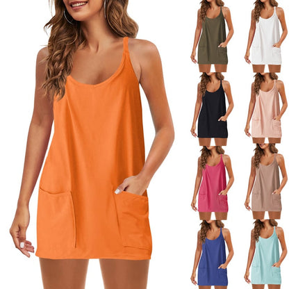 🍧GROSSER SALE IM SOMMER 50 % RABATT🍧Weites Sommer-Minikleid