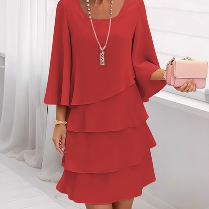 💃Vacation Sale 49% OFF💃Women's Tiered Ruffle Dress with Flared Sleeves