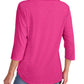 🔥🔥 2025 Women's 3/4 Length Sleeve Top Pleated Front T-Shirt