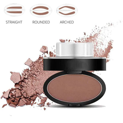✨Buy 1 Get 1 Free -ONLY ￡7.99!!🖌️50K+ Sold!!!🖤Eyebrow Stamp Powder Kit with Applicator Brush, One Press Perfect Brow Stamp, Waterproof Long Lasting 24H Wear Eyebrow Makeup for Lazy Daily Salon-Like Brows